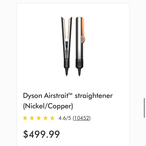 Dyson brand new never used hair straightener